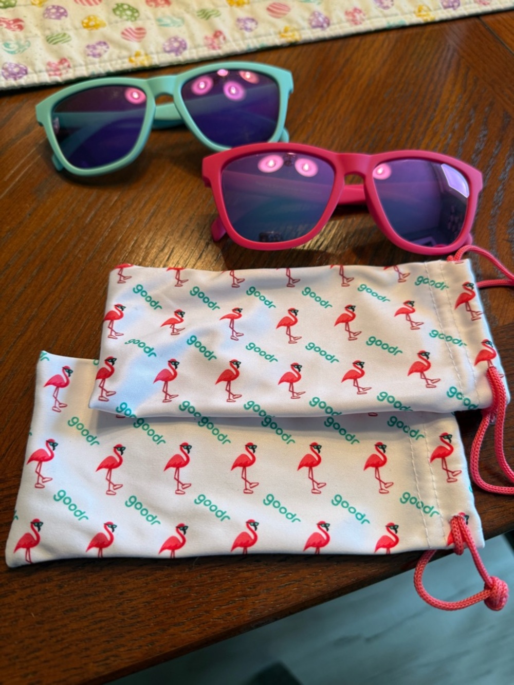 Goodr OG Sunglasses- 2 pairs Pink & Teal